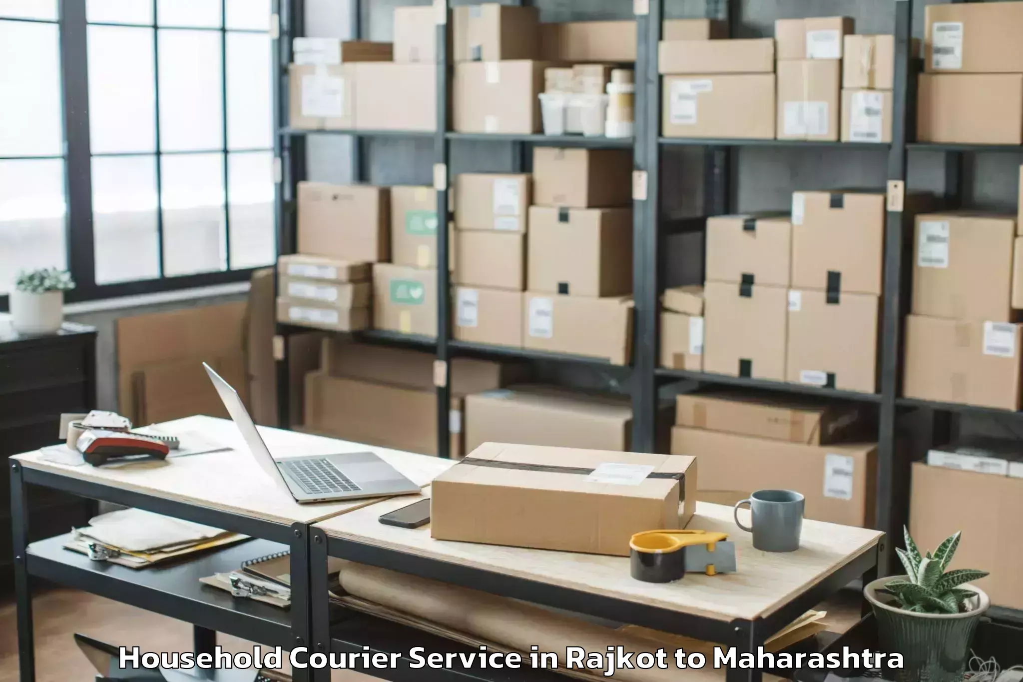 Book Rajkot to Korpana Household Courier Online